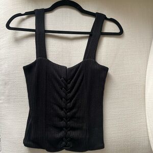 Reformation Black Ribbed tank